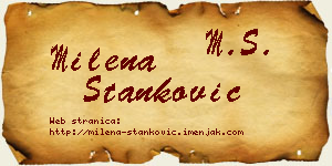 Milena Stanković vizit kartica